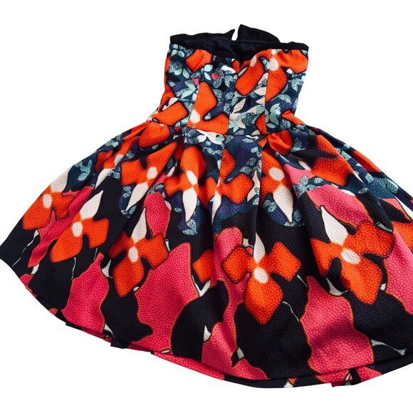 Peter Pilotto Target Strapless Fit & Flare FloralMulticolor Dress Size 4 - Picture 3 of 8